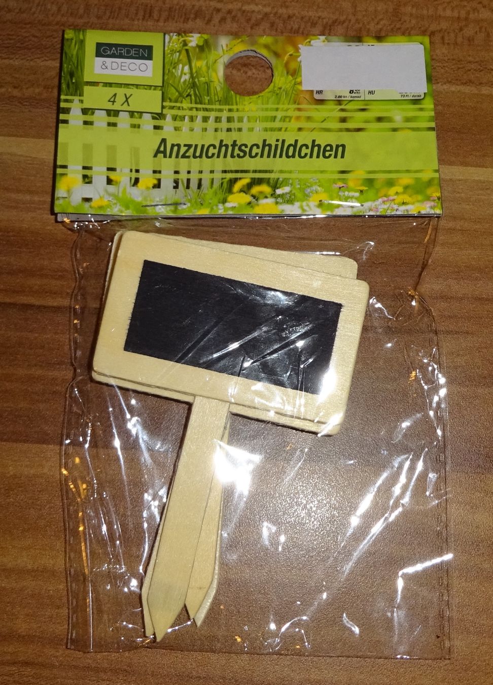 Insegne: 4 Anzuchtschildchen von Garden & Deco – Nuovo e nell'imballaggio originale da Wagenhausen venduto da M.Sieg