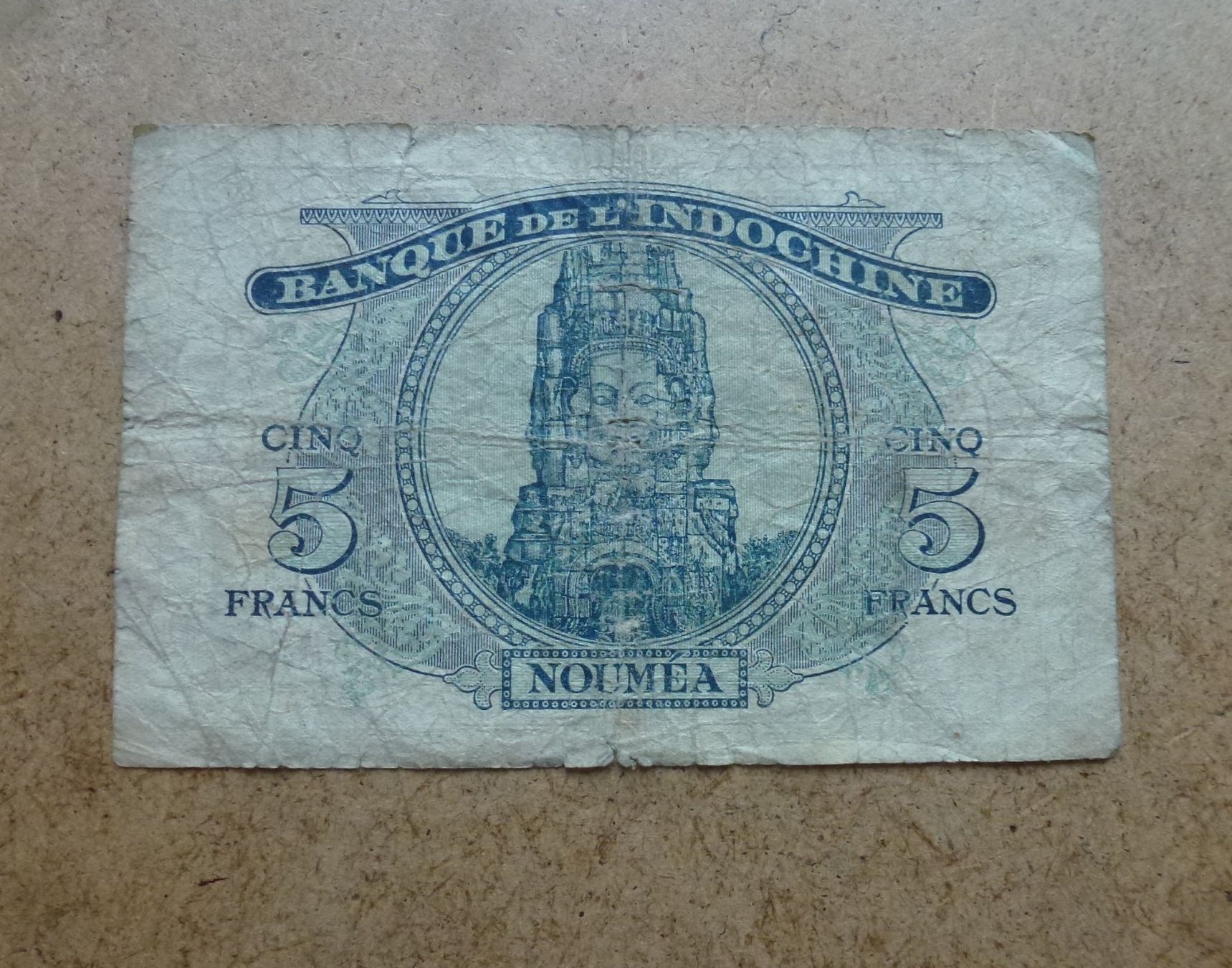 Banconote: Indochina Nouema ++ 5 Francs 1948 – Usato da Walkringen venduto da Casablanca777 1
