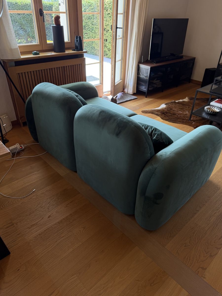 Divani: Sofa velour grün – Usato da Schönried venduto da AlpineBazaar 2