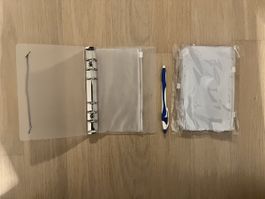 Ringbuch A6 mit Mäppchen transparent neu