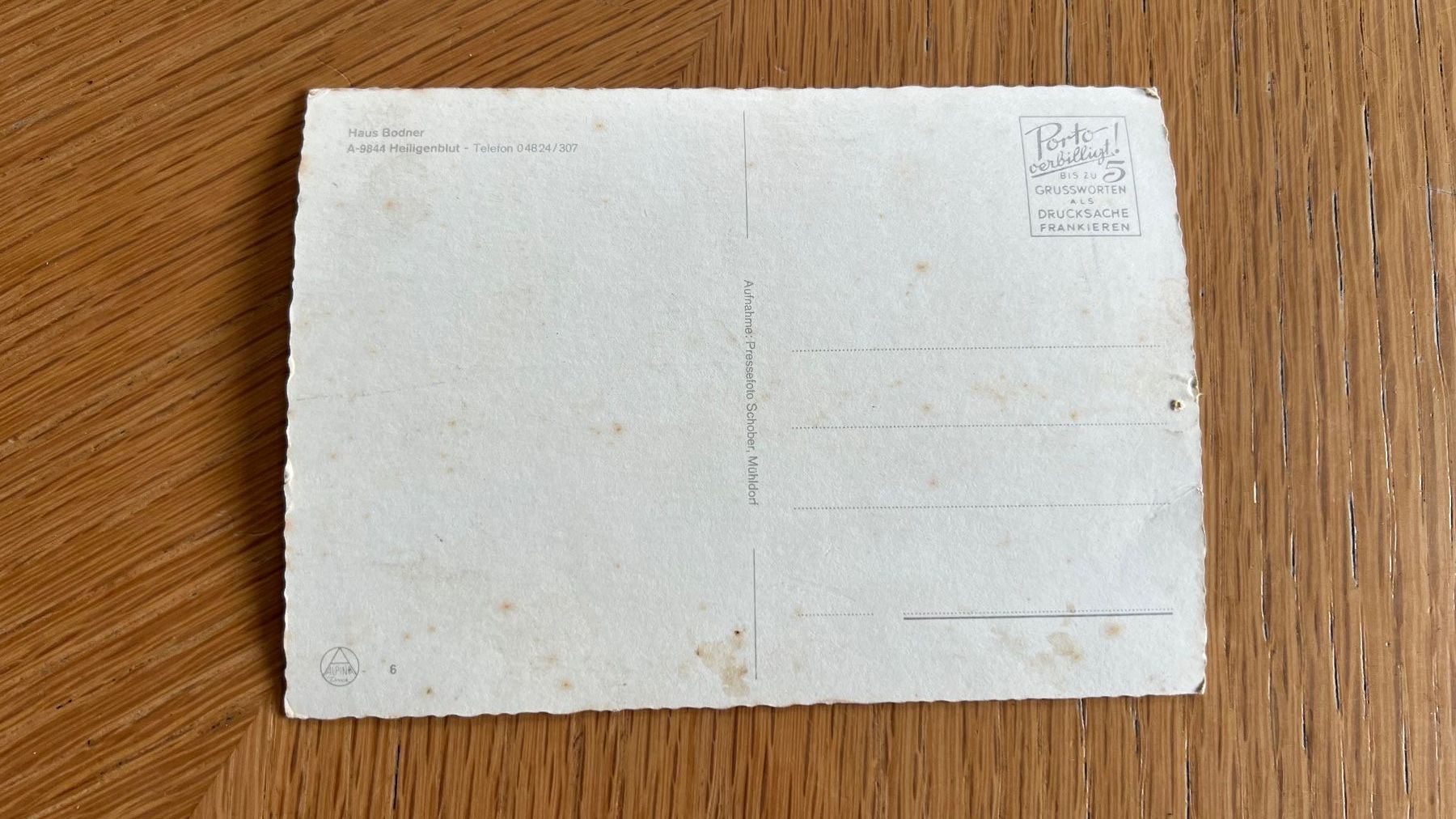 Cartoline postali: Alte Ansichtskarte Heiligenblut - Haus Bodner – Usato da Schübelbach venduto da Dolly990_2 1
