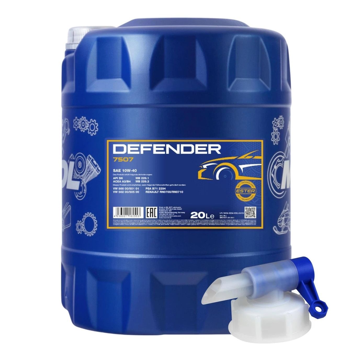 Mannol Huiles et additifs: 30Liter MANNOL Defender 7507 10W-40 – Neuf avec emballage d'origine à Weiach par Highend-Hifi