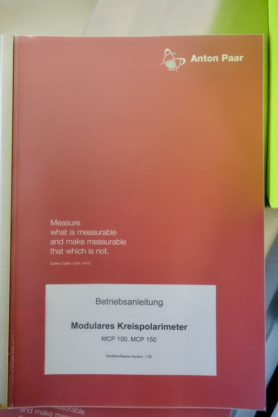Misurare: Polarimeter Anton Paar MCP 150 – Usato da Liestal venduto da AquantaAG 8