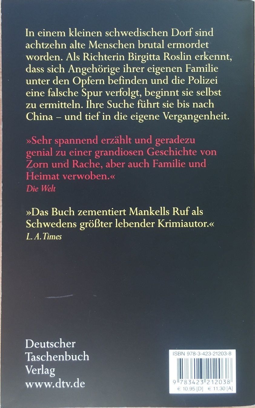 Libri: Buch - Der Chinese / Kriminalroman – Usato da Leimbach TG venduto da manu-tg 1