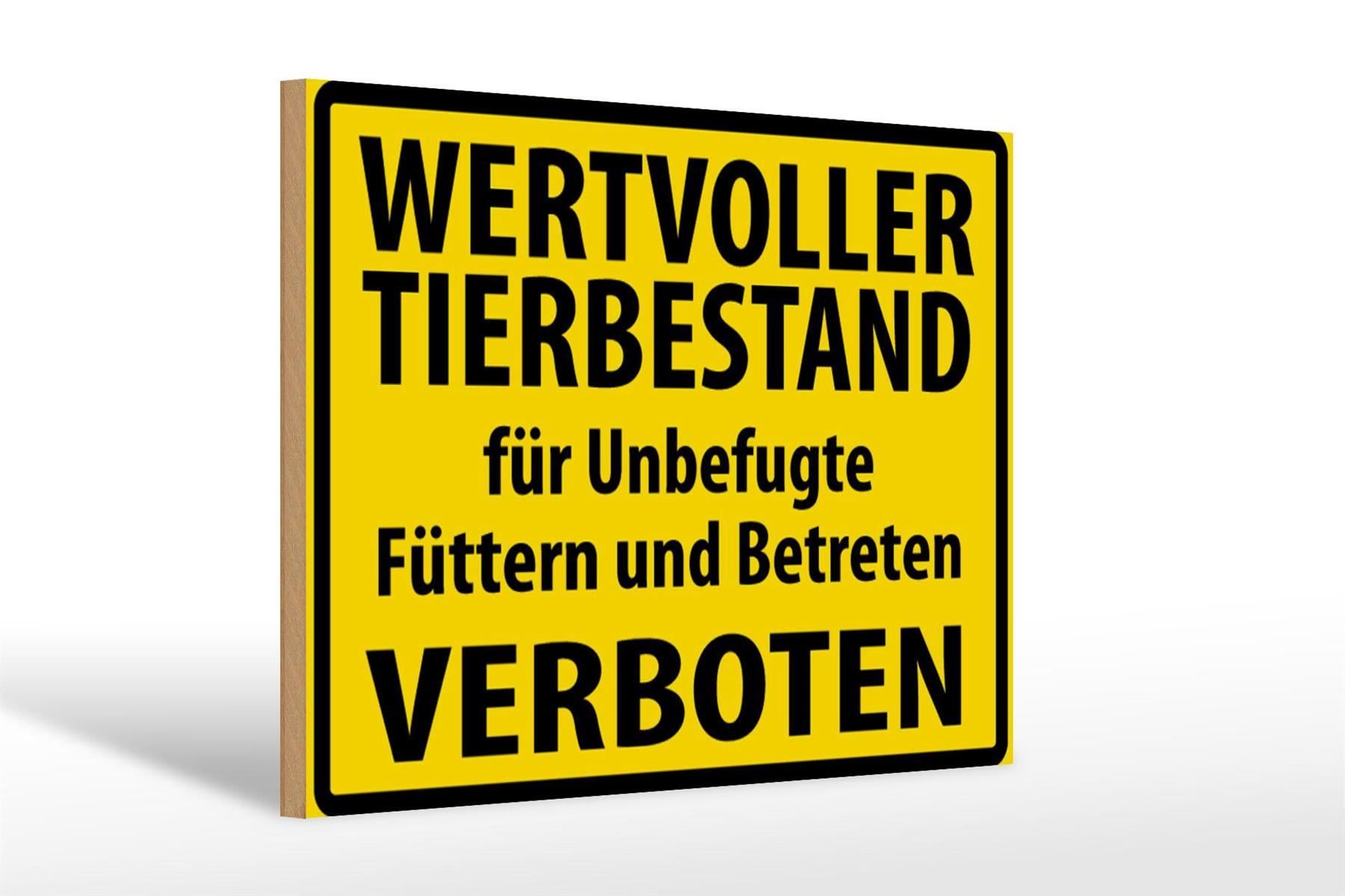 Ecriteaux: Blechschild-WERTVOLLER TIERBESTAND – Neuf avec emballage d'origine à Rupperswil par big-one-sale 1