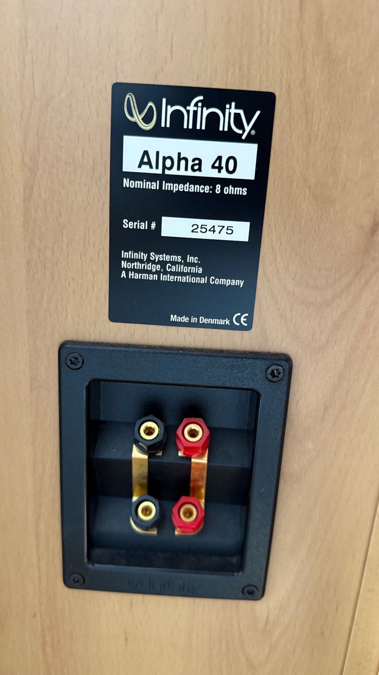 Infinity Casse acustiche: Infinity Alpha 40 (4x!) + Center + Yamaha Sub – Usato da Solothurn venduto da ste_kl5j 1