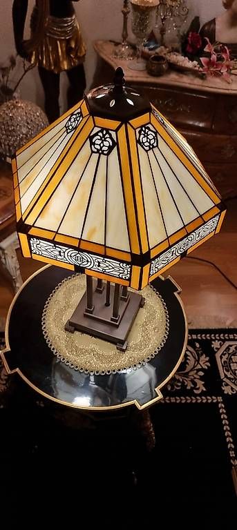 Lampade: Elegante Tiffany Lampe, Jugendstil – Nuovo e nell'imballaggio originale da Kaufdorf venduto da Nati-Nati 5