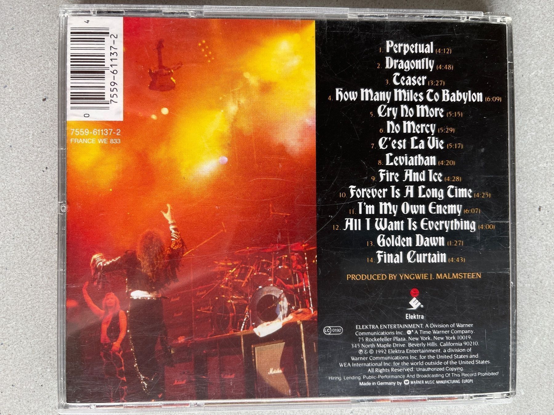 CDs: Malmsteen - Fire And Ice – Gebraucht aus Zürich von Tyler1983 1