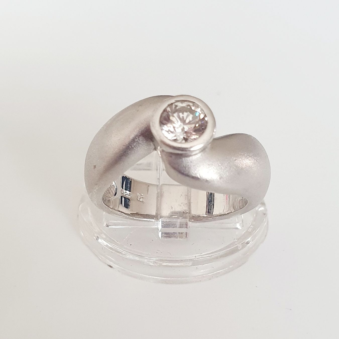 Anelli: Solitär-Spannring ,Ring Silber 925 mit Stein Gr.17,6 mm – Usato da Kreuzlingen venduto da Wunderkiste123 8