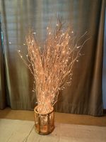 4 Lichter- Dekosträuche weiss