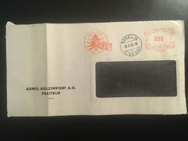 Freistempel ADMES HOLZIMPORT A.G. BASEL 29.10.45