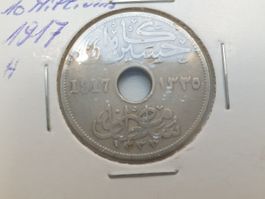 🇪🇬 Sultanate 10 Milliemes, 1917-H, AH 1335, Hussein Kamel