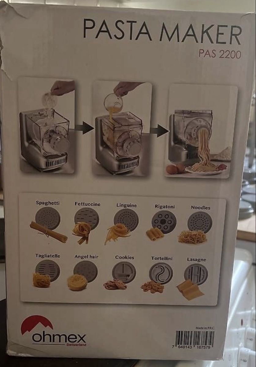 Ohmex Appareils de cuisine: Machine à pâtes ohmex PAS 2200 – D'occasion à Yverdon-les-Bains par cam_n5vv 2
