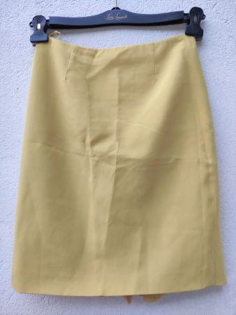 Luisa Spagnoli jupe en soie IT 42 jaune pastel