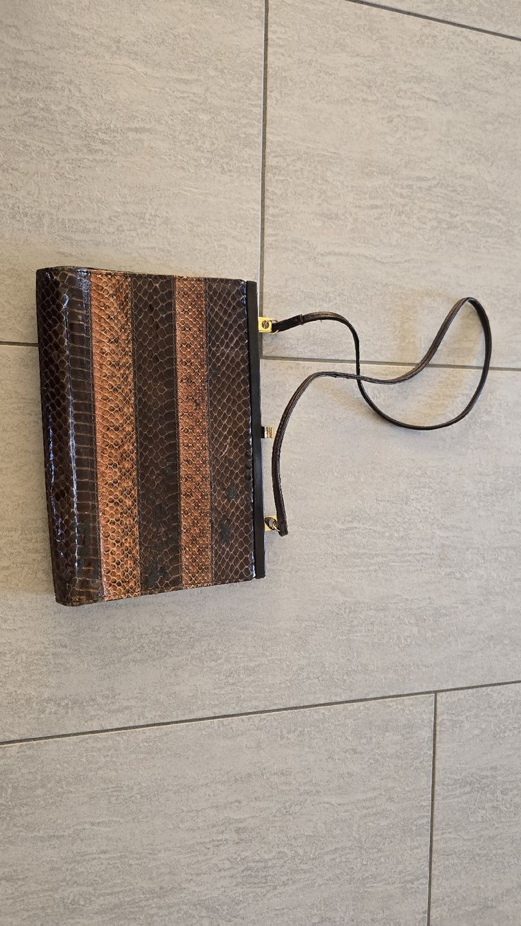 Borse da donna: Vintage Doran Handtasche aus echtem Pythonleder – Made in Fr – Usato da Untersiggenthal venduto da JayRoguehand