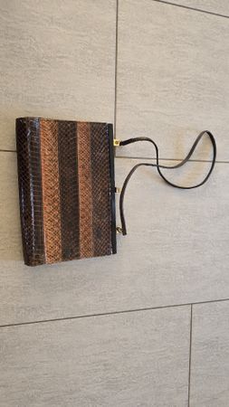 Vintage Doran Handtasche aus echtem Pythonleder – Made in Fr