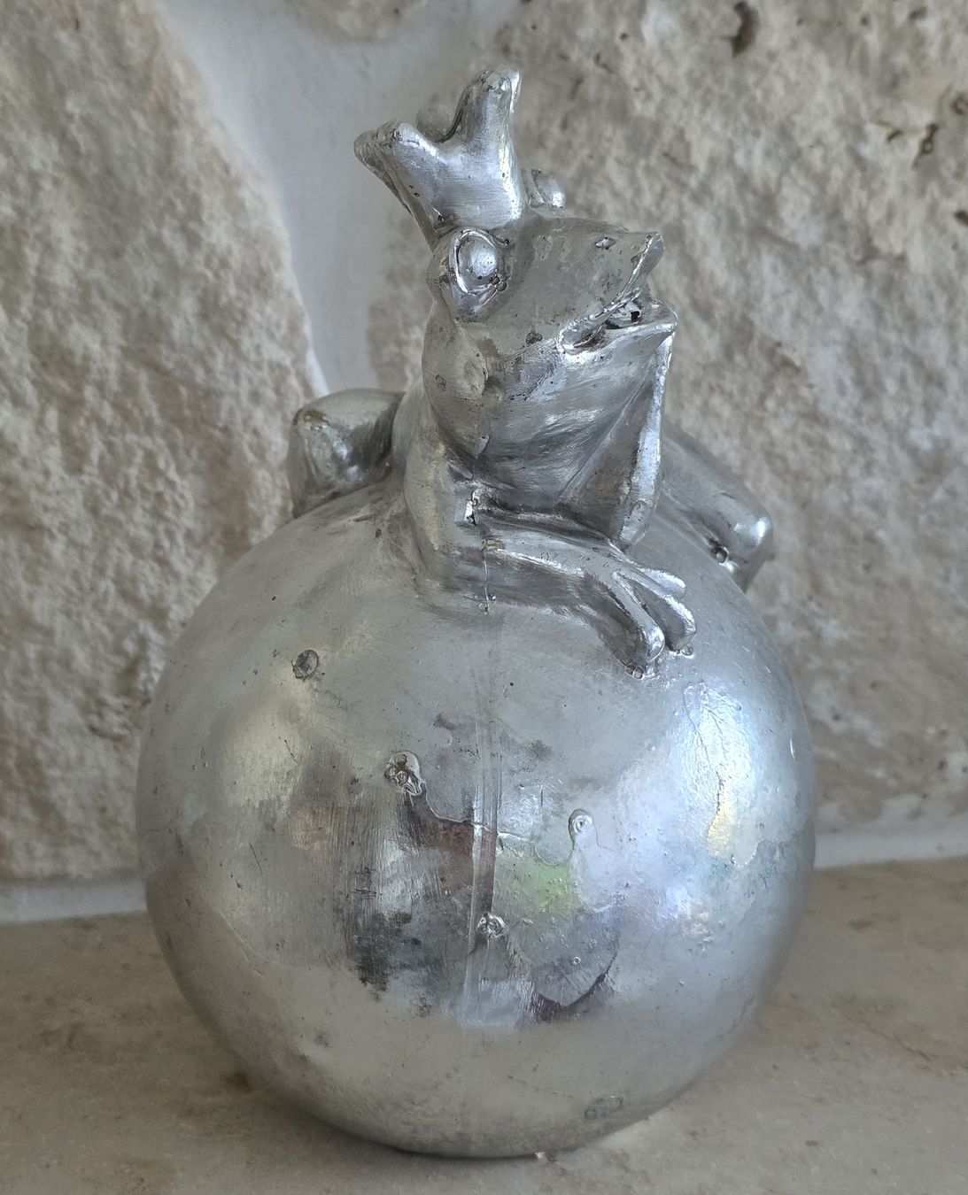 Statuette: Froschkönig Figur silberfarben  – Usato da Rheinsulz venduto da Gilea 2