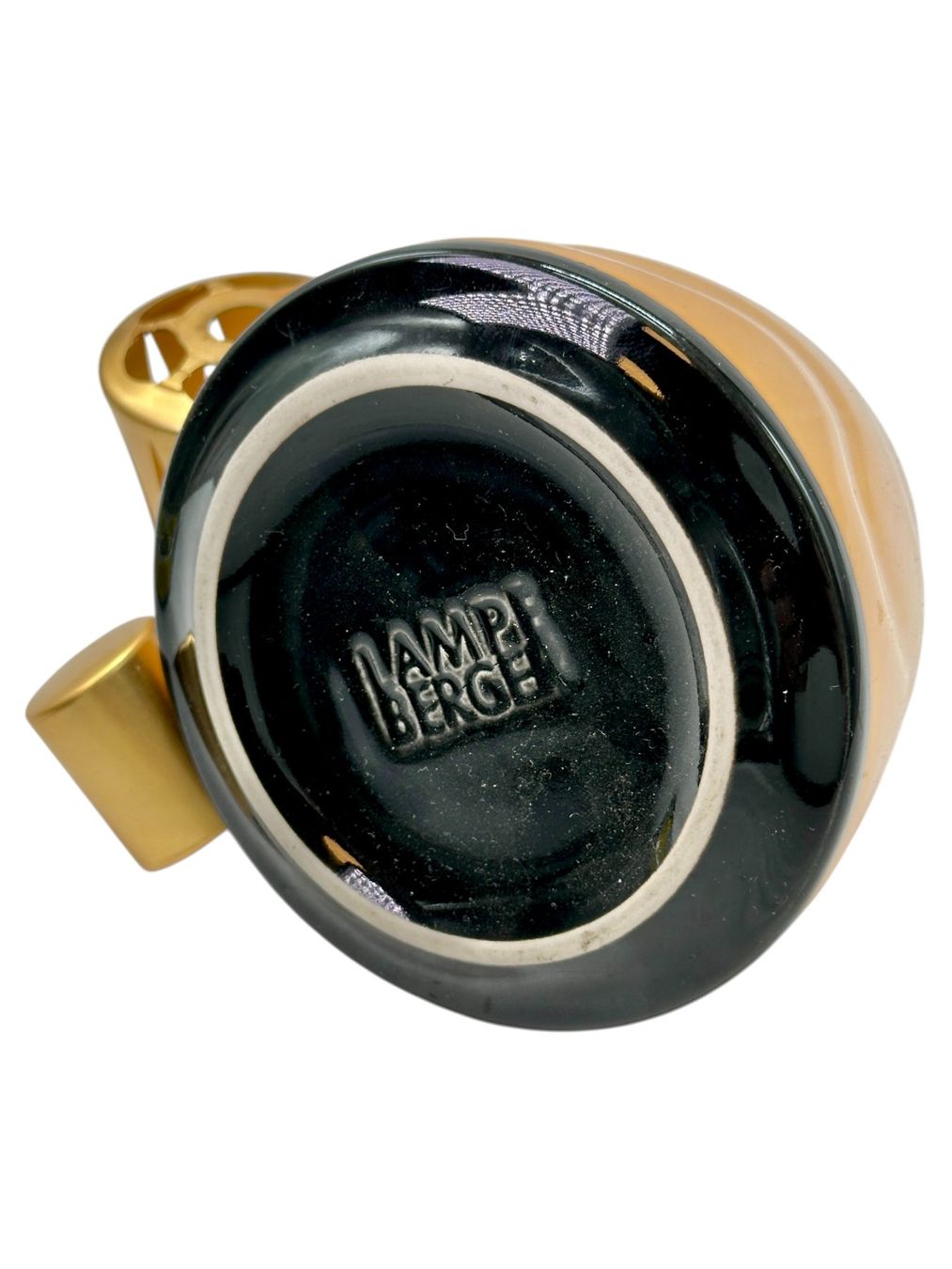 Maison Berger Duftöldiffusoren: Lampe Berger Majolique "vagues" de couleur moutarde – Gebraucht aus Morges von Novantica 3