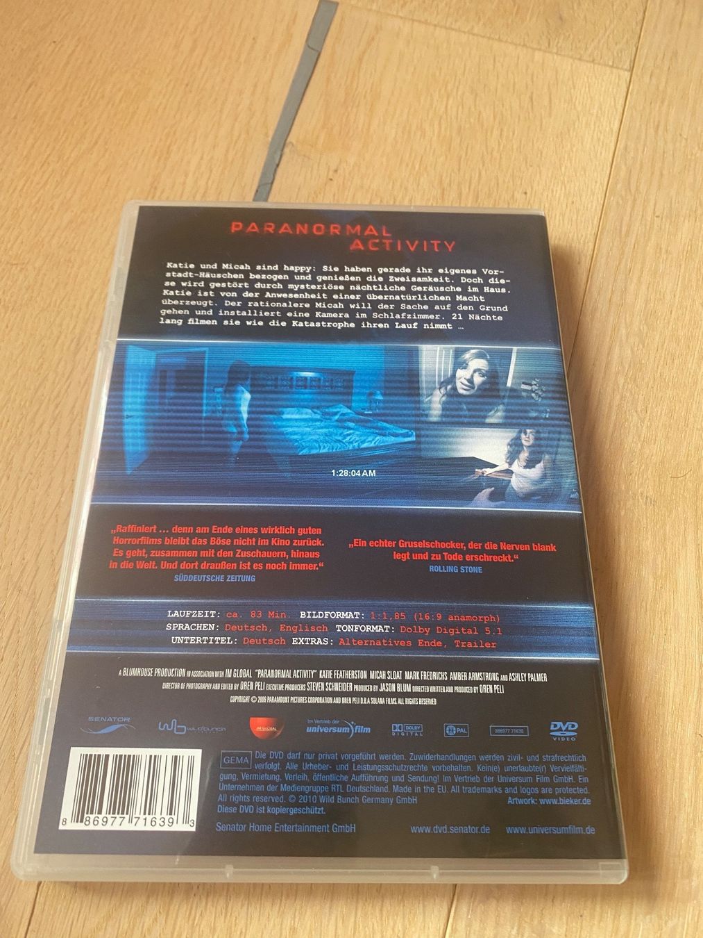 Tutti i DVDs: DVD Paranormal Activity; was passiert wenn du schläfst? – Usato da Winkel venduto da Schorley 1