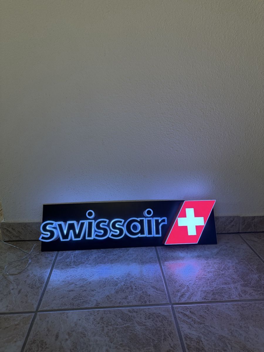 Swissair Insegne: Swissair Leuchtreklame – Nuovo (secondo la descrizione) da Willisau venduto da lar_k5nf 3