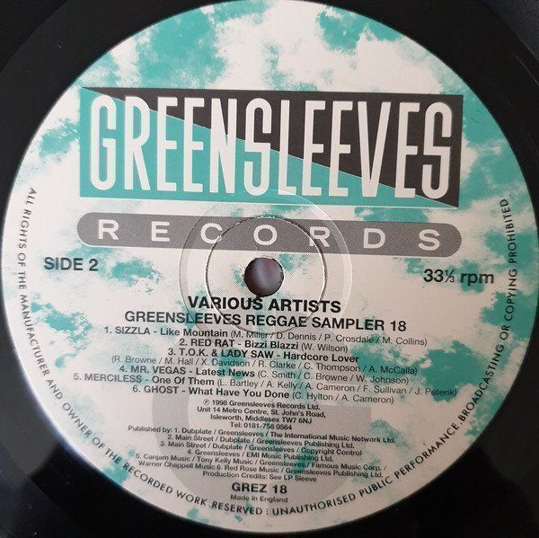 Dischi in vinile: Various –Greensleeves Reggae Sampler 18 – Usato da Genève venduto da yoww123 3