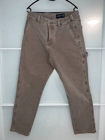 Abercrombie & Fitch Carpenter Stretch Jeans Braun 33/32