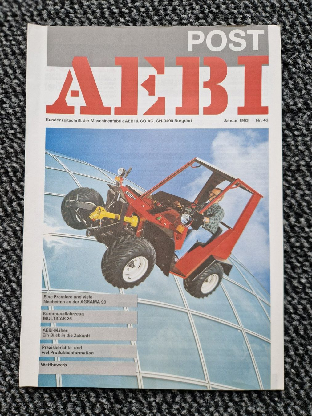 Aebi Trattori: Original Aebi Post Nr. 46 / Januar 1993 – Usato da Dürnten venduto da Bachtel84