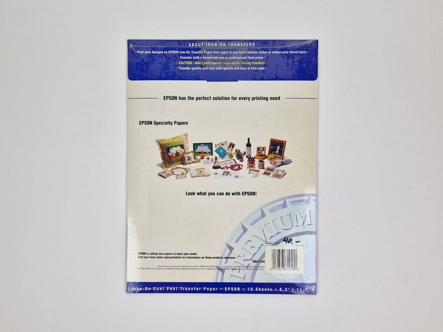 Epson Carta: Epson Textil Aufbügelfolie A4 – Nuovo e nell'imballaggio originale da Basel venduto da Restwert_Basel 1