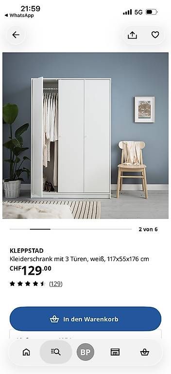 Ikea Armadi: Neuer Kleppstad Schrank! – Nuovo e nell'imballaggio originale da Basel venduto da besa78 1