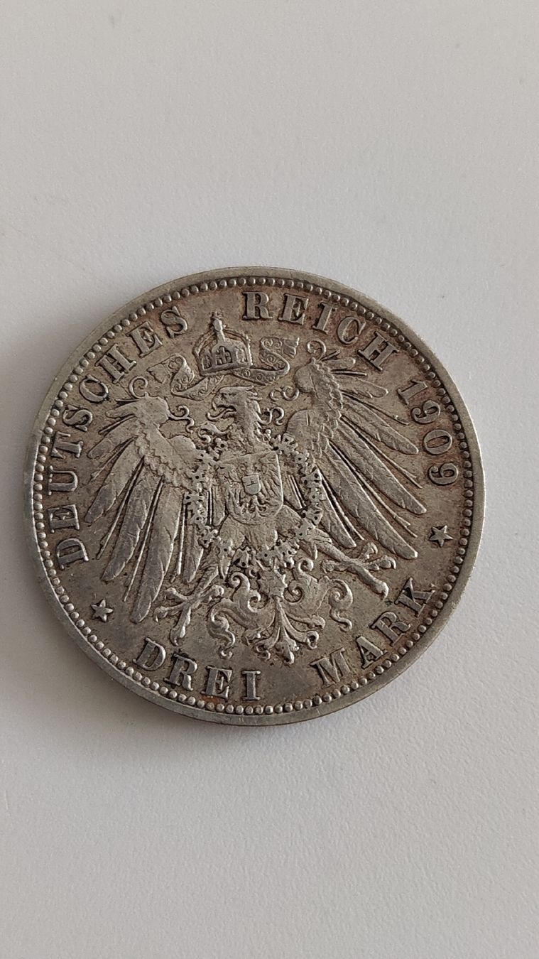 Tutti le monete: 3 Reichsmark 1909 D  (LP2) – Usato da Neuenhof venduto da tap_mxt6