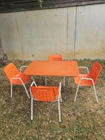 🇨🇭 Vintage Bigla Gartentisch Orange