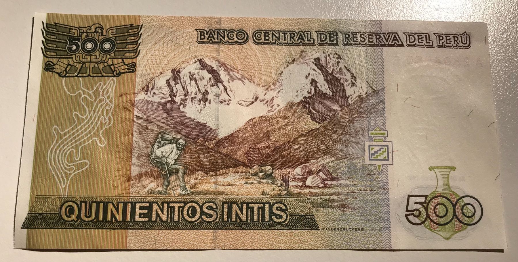 Banconote: Peru 500 Intis 1987 XF – Nuovo (secondo la descrizione) da Algetshausen venduto da Carrhard 1