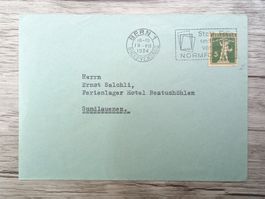 TR52 Enveloppe + Timbre Suisse 1934
