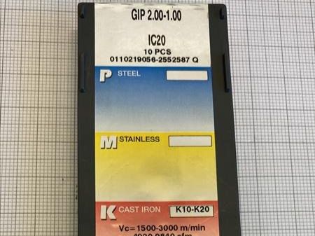 Alle Werkzeuge: ISCAR Stechwendeplatten GIP 2.00-1.00 (IC20) – Gebraucht aus Neuwilen von ChGa 1