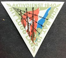 Soldatenmarke 2.WK, Füs Bat 104, grün, geschn, Wi Inf 508-2