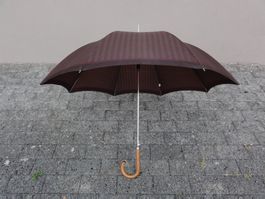 Eleganten Stockschirm mit feinen rot-braunen Muster
