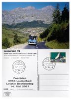 Leukerbad Leuk Wallis Letzttag Post Bus LLB Saurer RH525-23