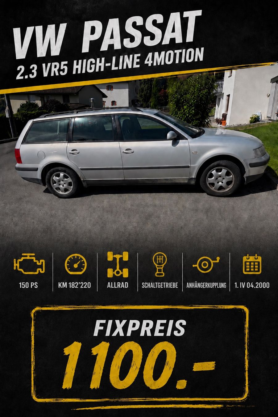 VW Autos: VW Passat 2.3 VR5 High-Line 4Motion – Gebraucht aus Rüthi (Rheintal) von Alm6
