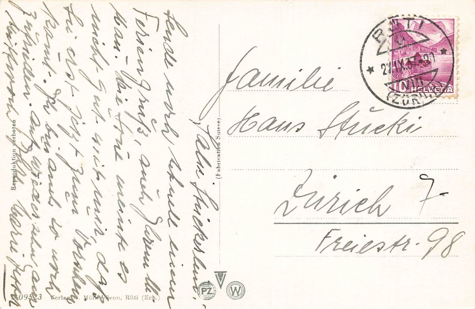 Cartoline postali: Ruti – Usato da Biasca venduto da Blenio71 1