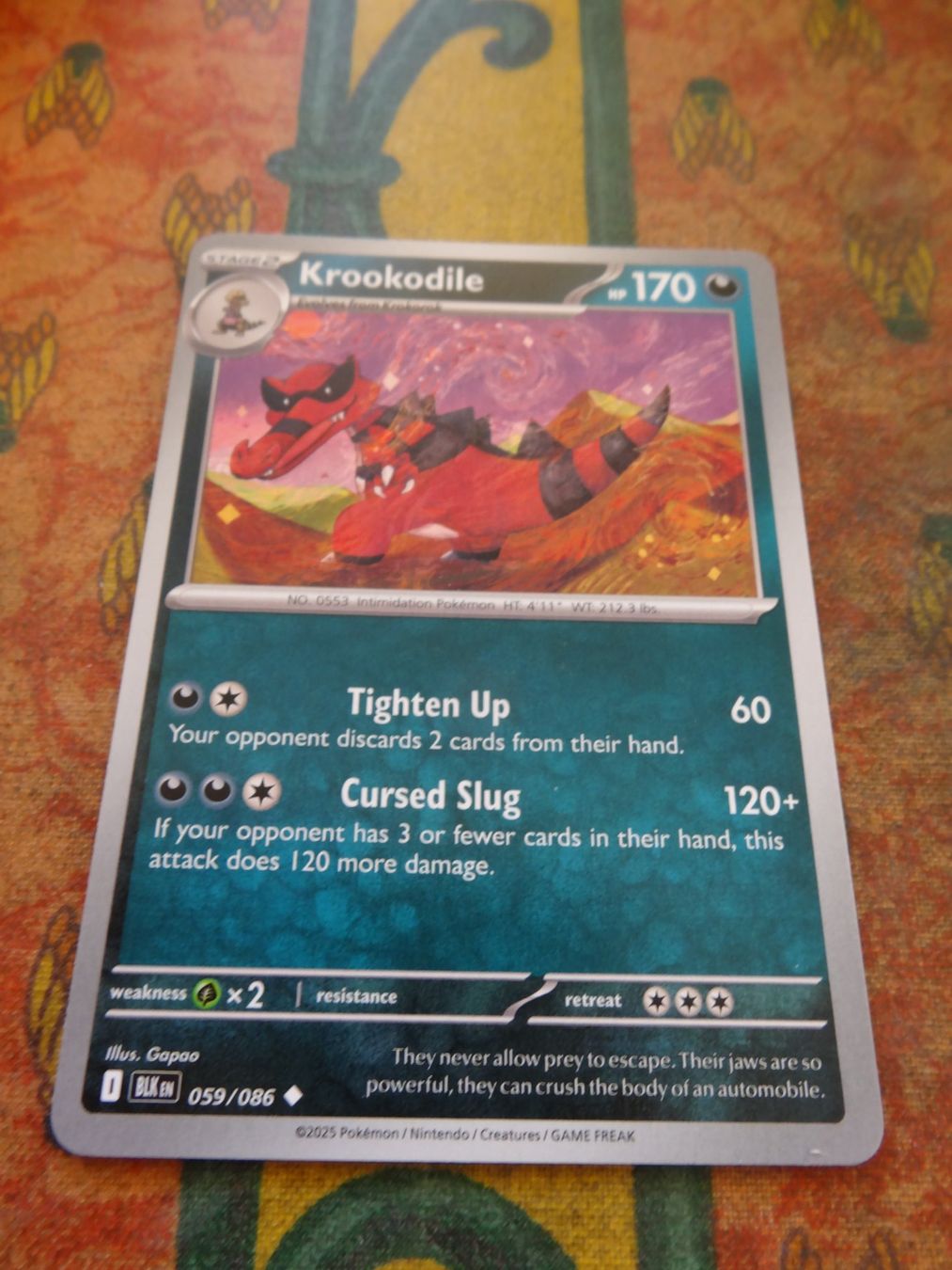 Pokémon Carte collezionabili: POKEMON  Krookodile   I  BLK EN  059/086   HP170  2025 – Usato da Romanel-sur-Lausanne venduto da Swift13