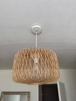 Lampe Hängeleuchte Rattan naturfarben rund guter Zustand