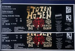 DIETOTEN HOSEN Tour 2026 Stadion Letzigrund Sitzplatz