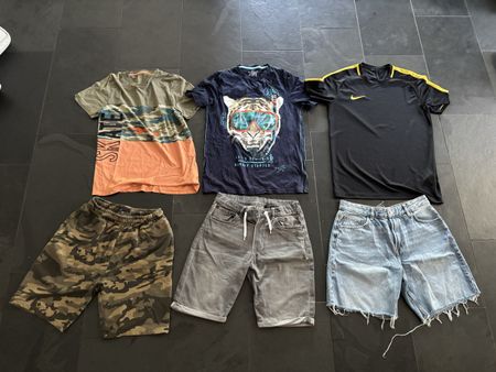 Sommer-Set: 3 T-Shirts & 3 Shorts, Gr. 176