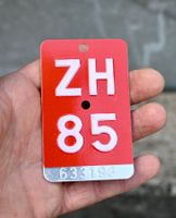 Velonummer ZH 85 von 1985 - Zürich 633196