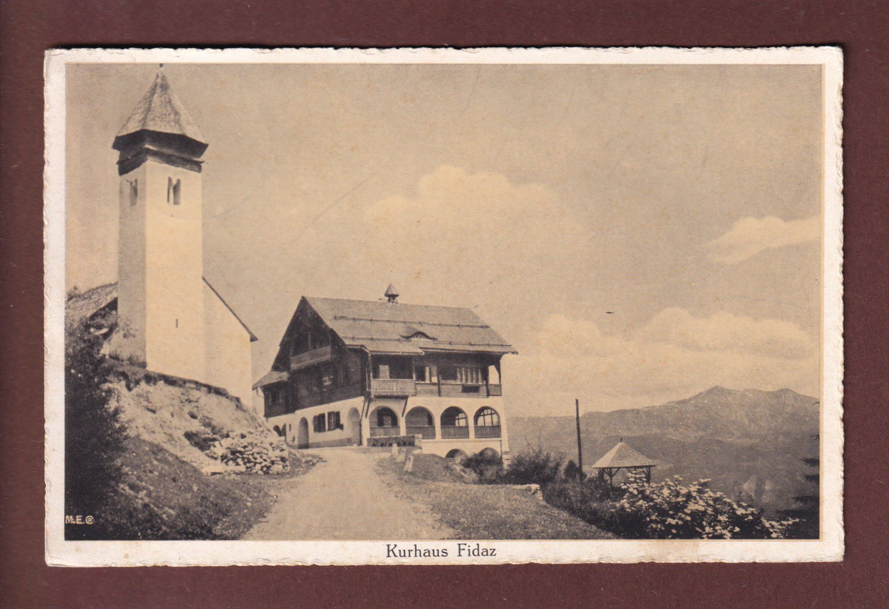 Cartoline postali: Kurhaus FIDAZ - 1919 – Usato da Pully venduto da nicecards