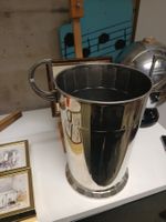Silberner Vintage Champagner Kühler Art Deco 29 cm hoch.