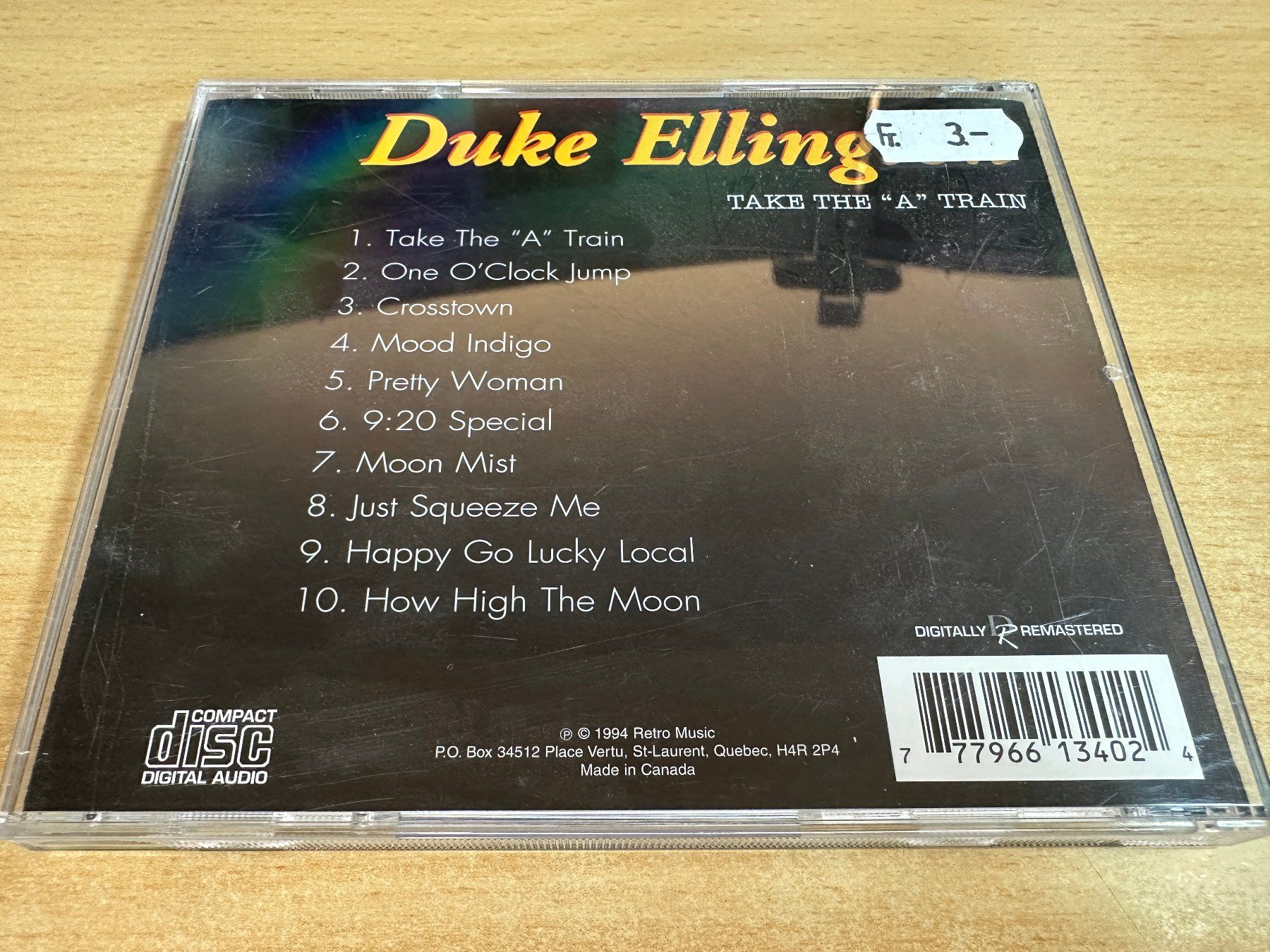 CD: H1 Duke Ellington – Take The 'A' Train – Usato da Rikon im Tösstal venduto da Alpenmutz 1