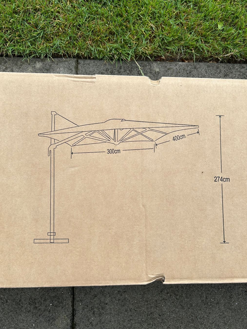 Ombrelloni: Neuer, grosser Ampelschirm 4 x 3m – Nuovo e nell'imballaggio originale da Diepoldsau venduto da Kekoa75 1