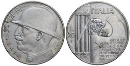 Italien, 20 Lire 1928 R A. VI, Elmetto (14)