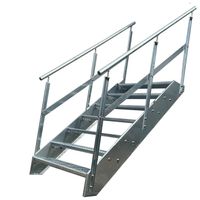 Stahltreppe 7 Stufen+Geländer 100x133cm